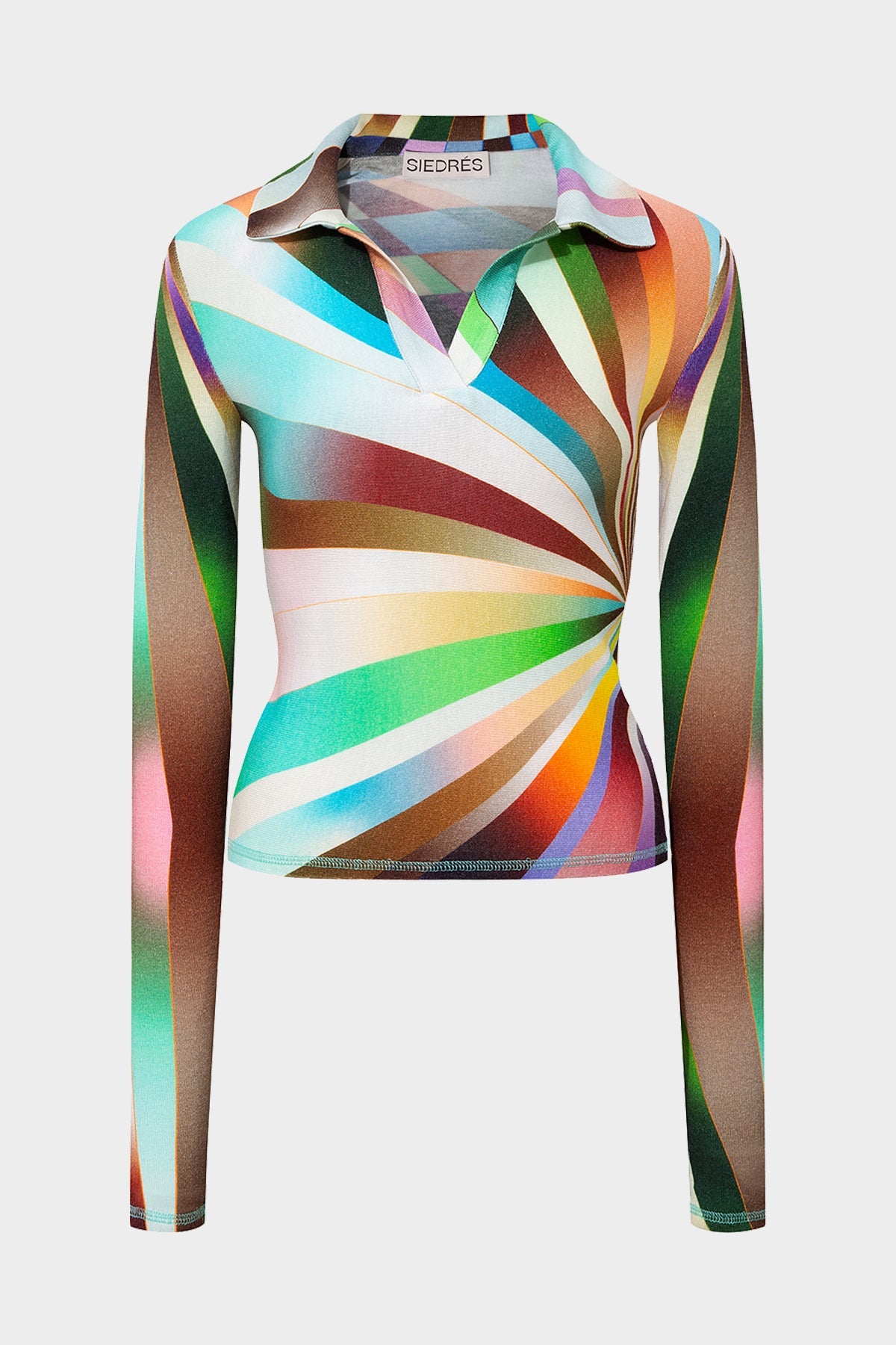 Duo Sun-Ray Printed Knit Top in Multi