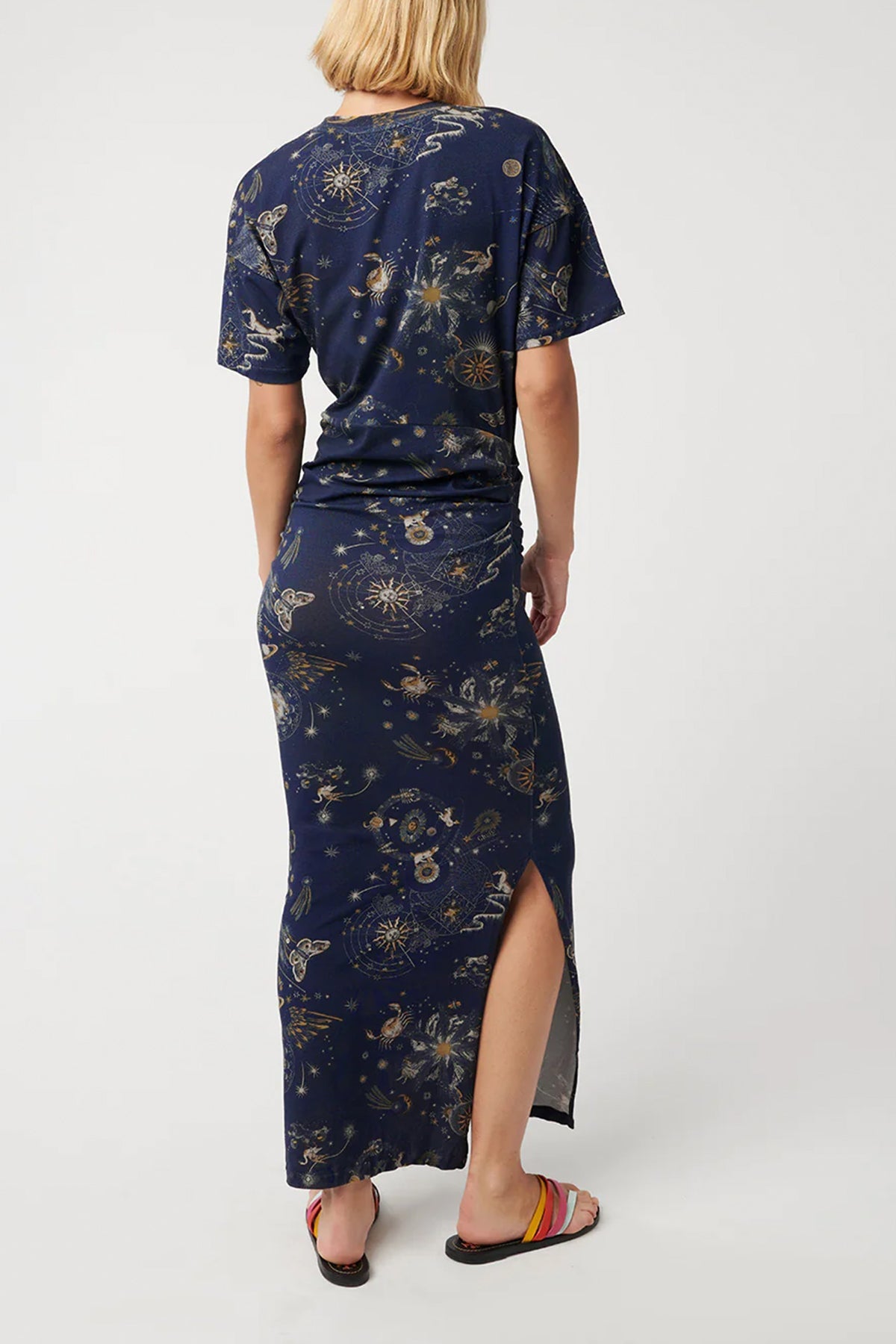 Dylan Midi Dress in Cosmos Navy