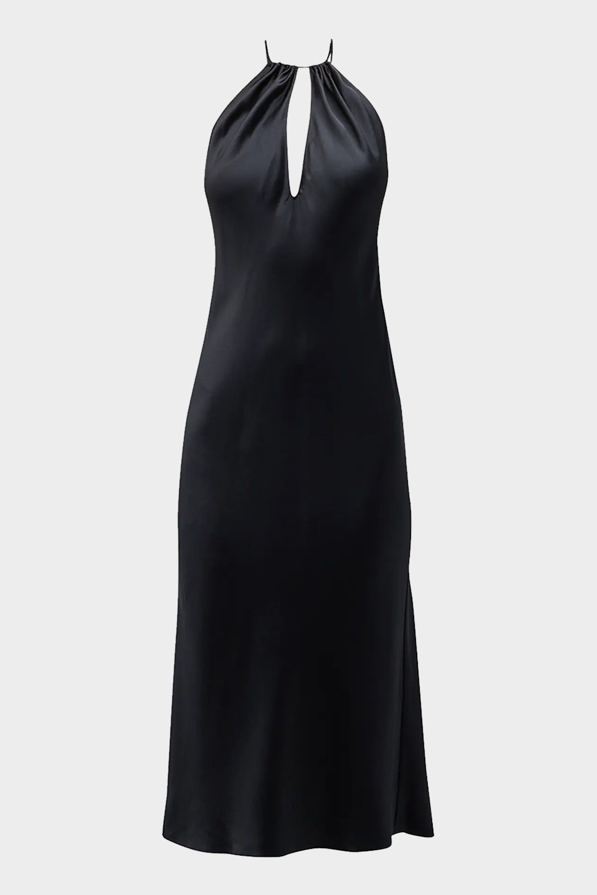 Eglantine Halterneck Midi Dress in Black