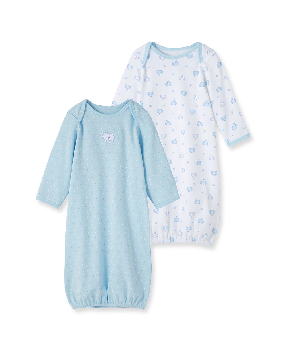 Elephant 2-Pack Gown in Blue