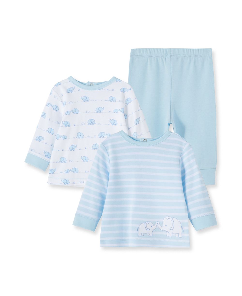 Elephant 3-Piece Pant Set in Blue