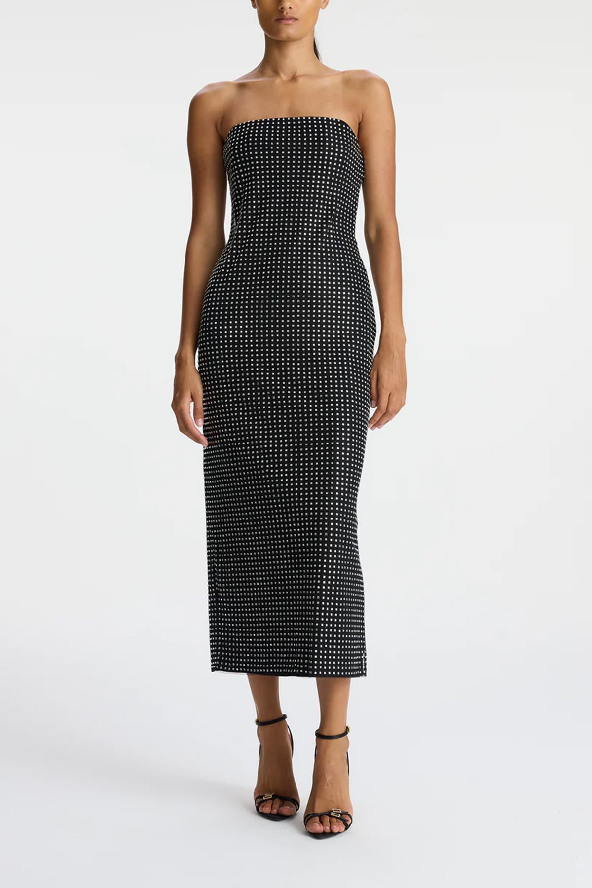 Eliya - Houndstooth Dress - Black < ONS Boutique