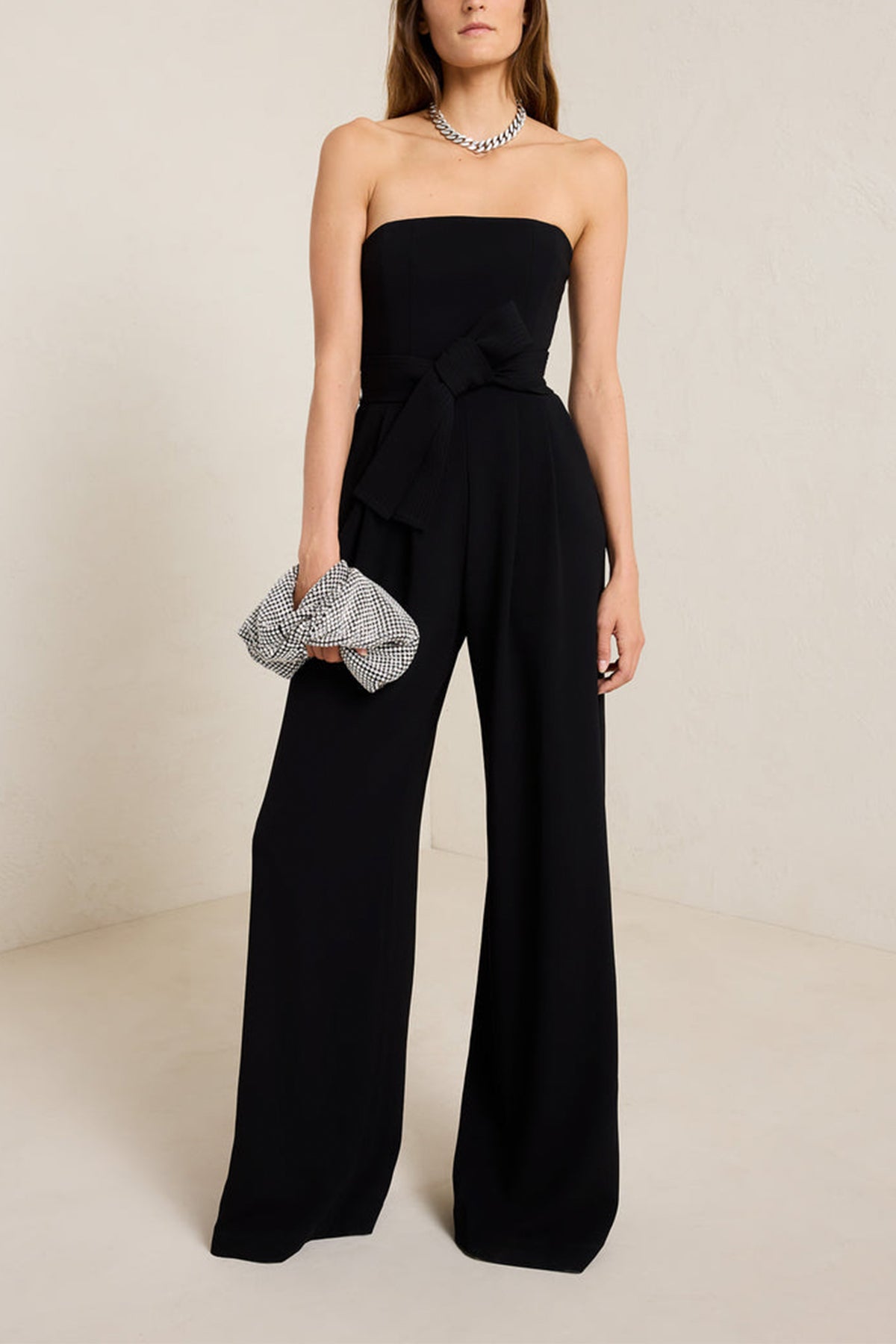 Elsie Strapless Jumpsuit in Black