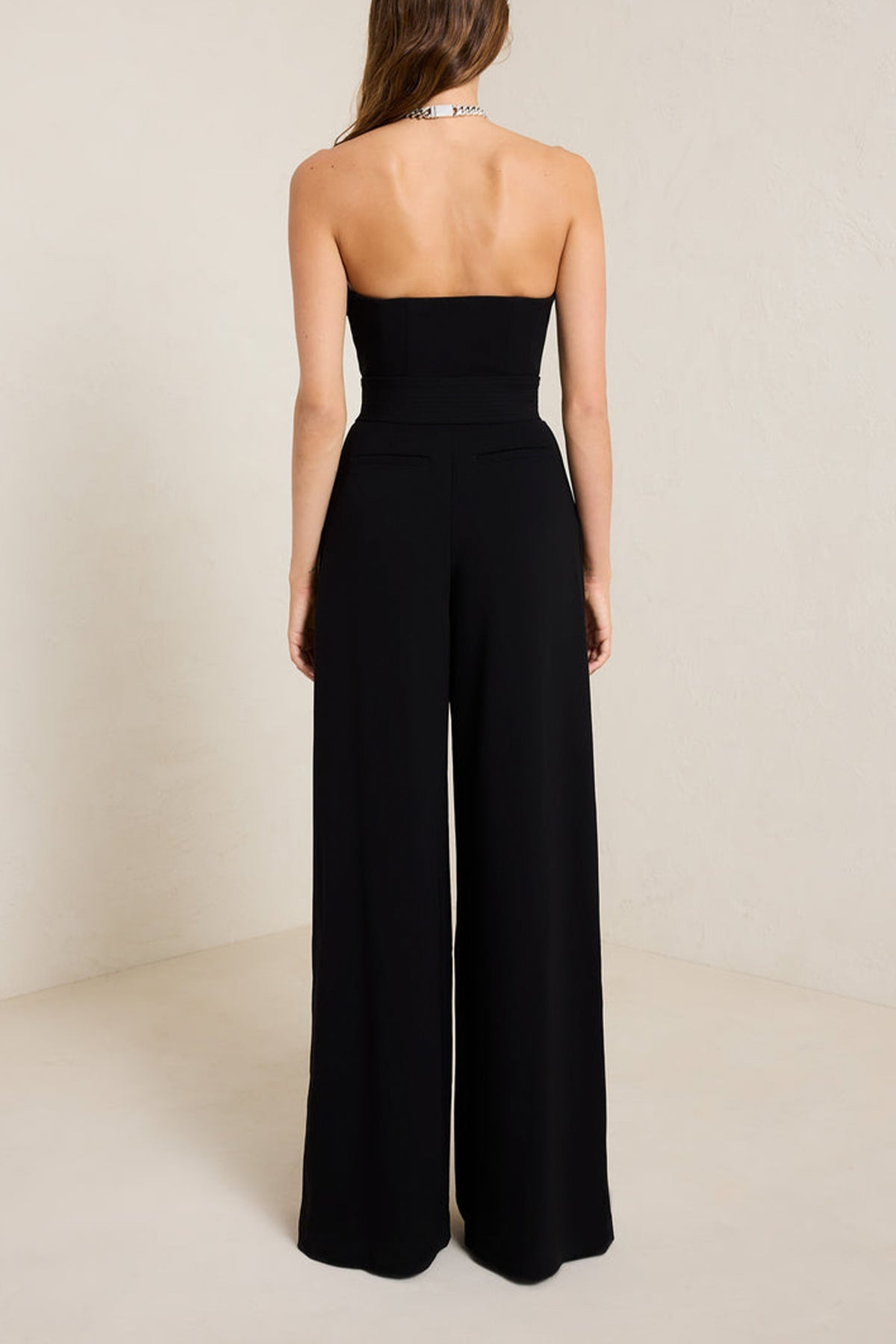 Elsie Strapless Jumpsuit in Black