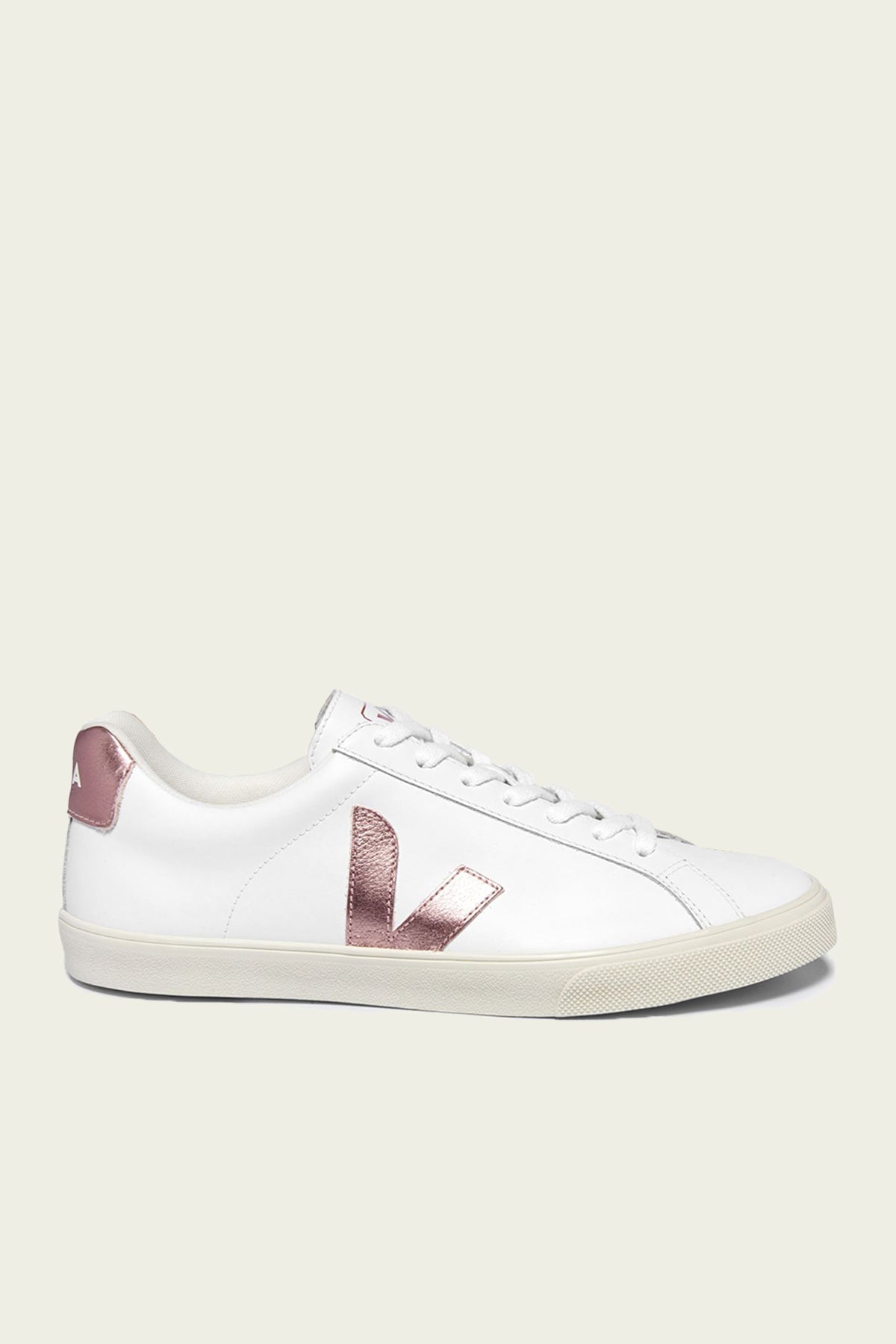 Esplar Leather Sneaker in White Nacre