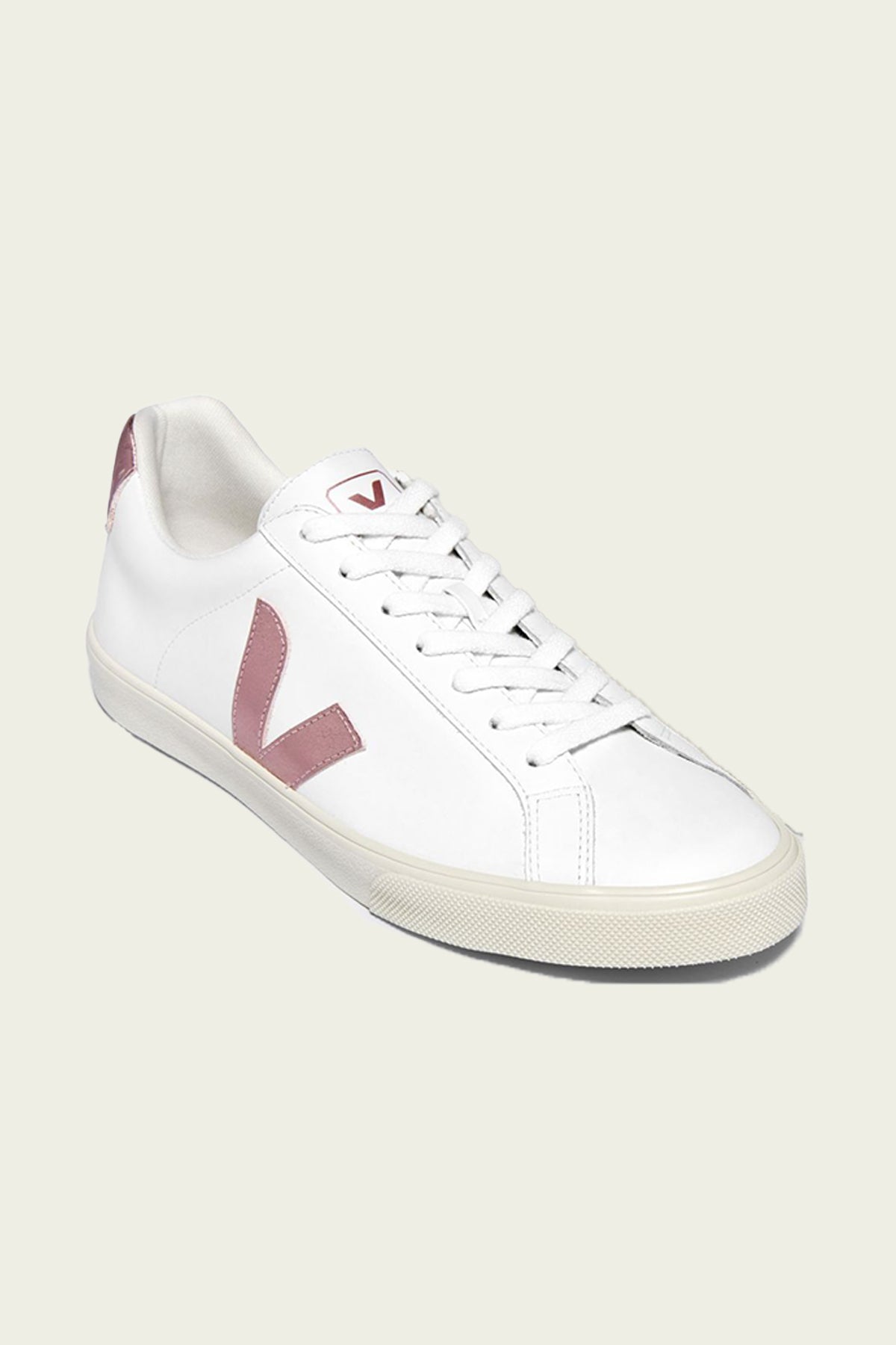 Esplar Leather Sneaker in White Nacre