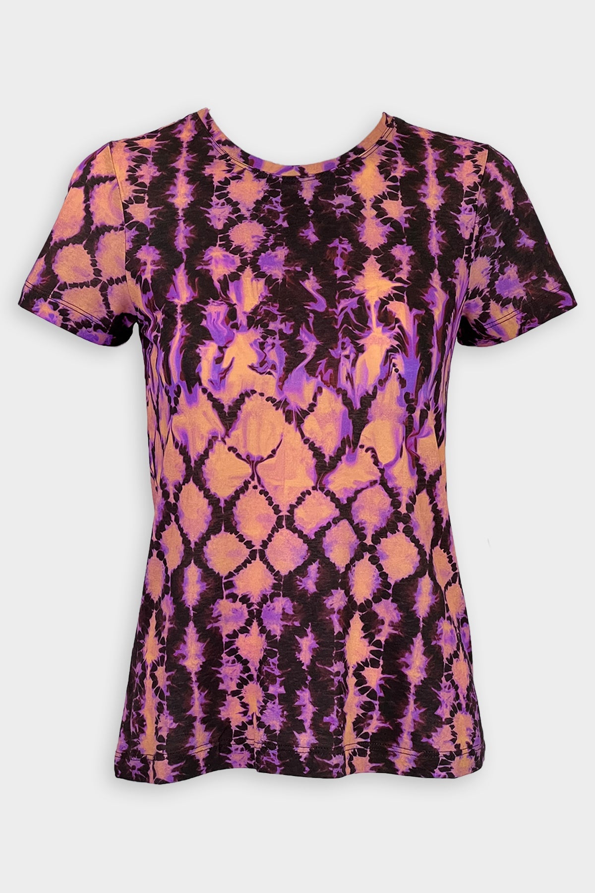 Estelle Printed Cotton Crewneck T-Shirt in Wisteria