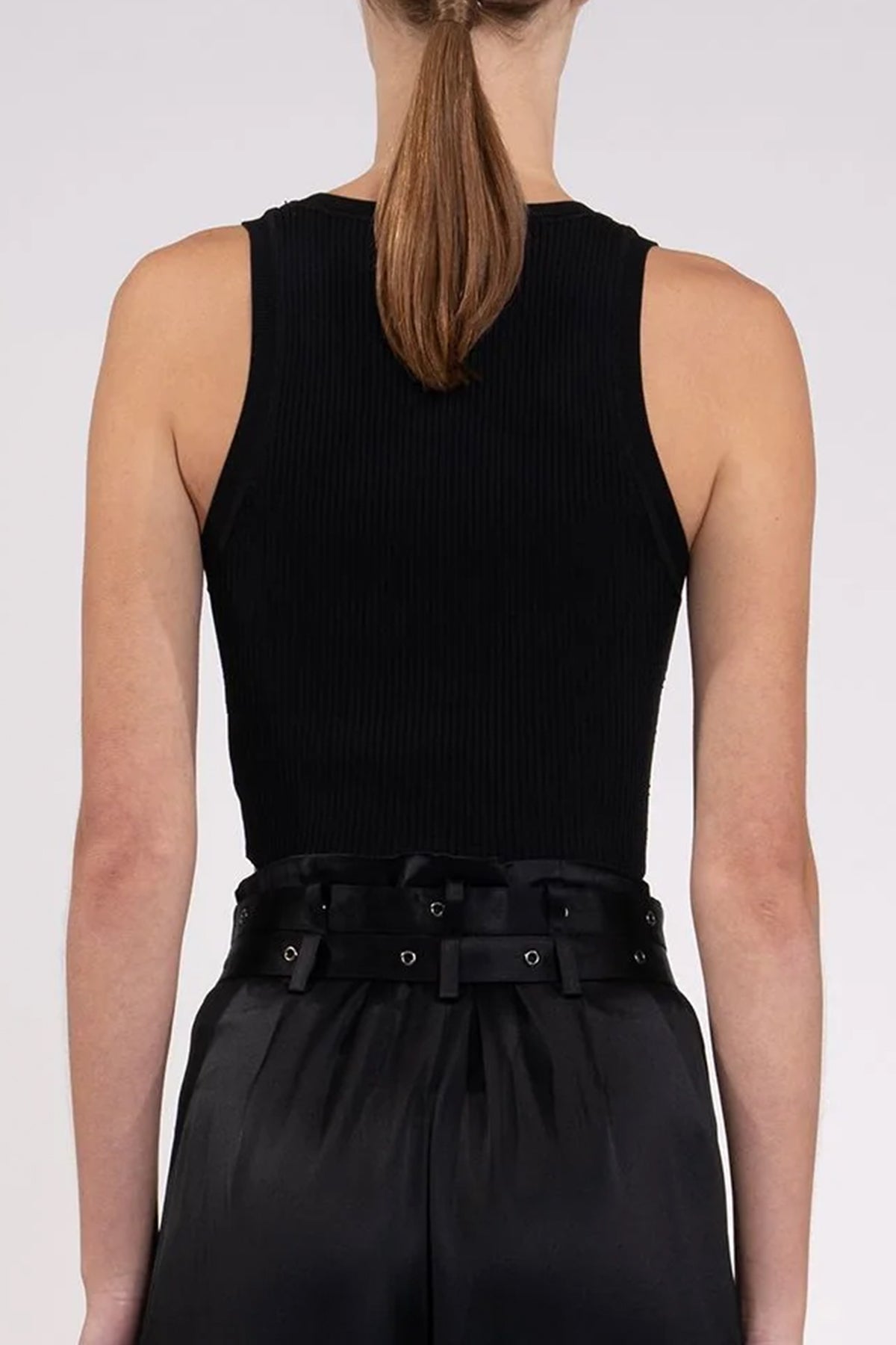 Eve Crop Top in Black