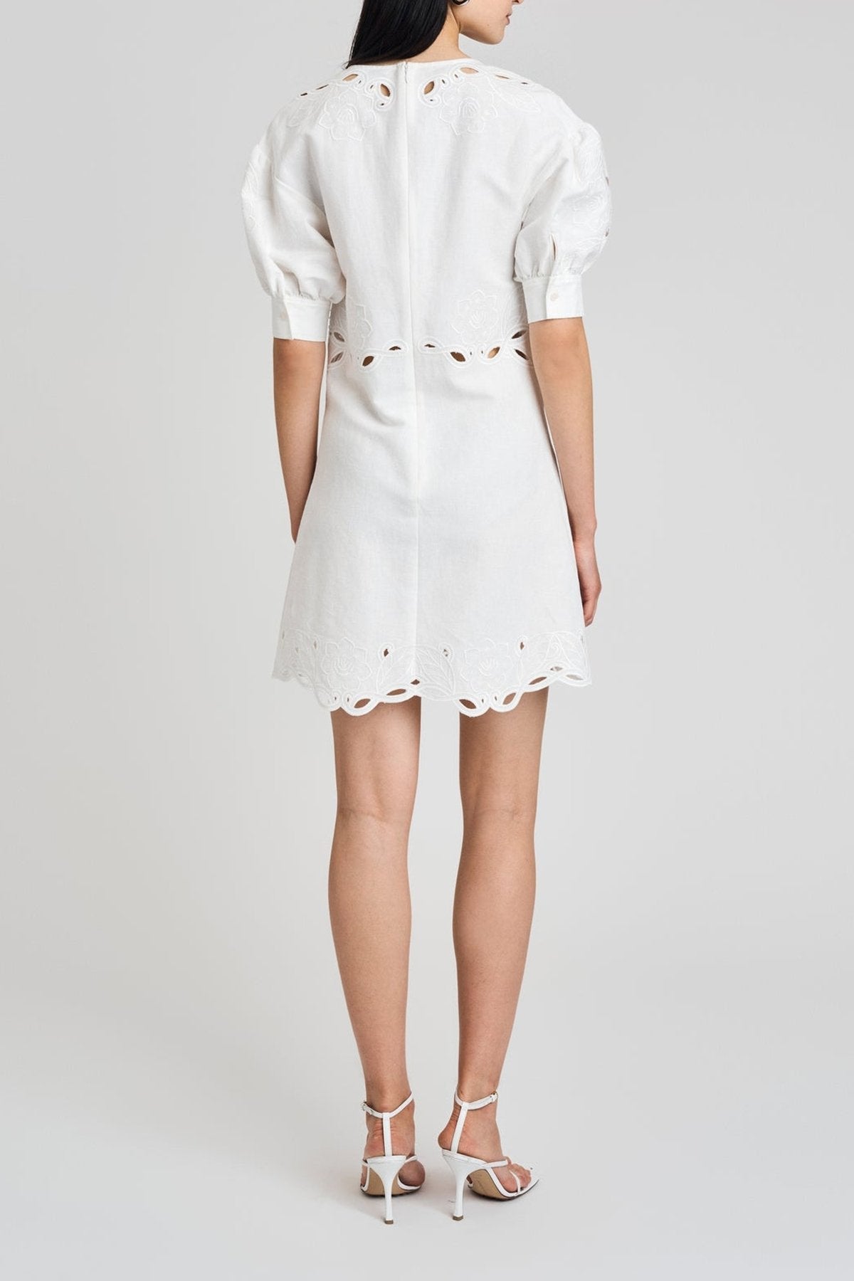 Everett Eyelet Dress in Soft White