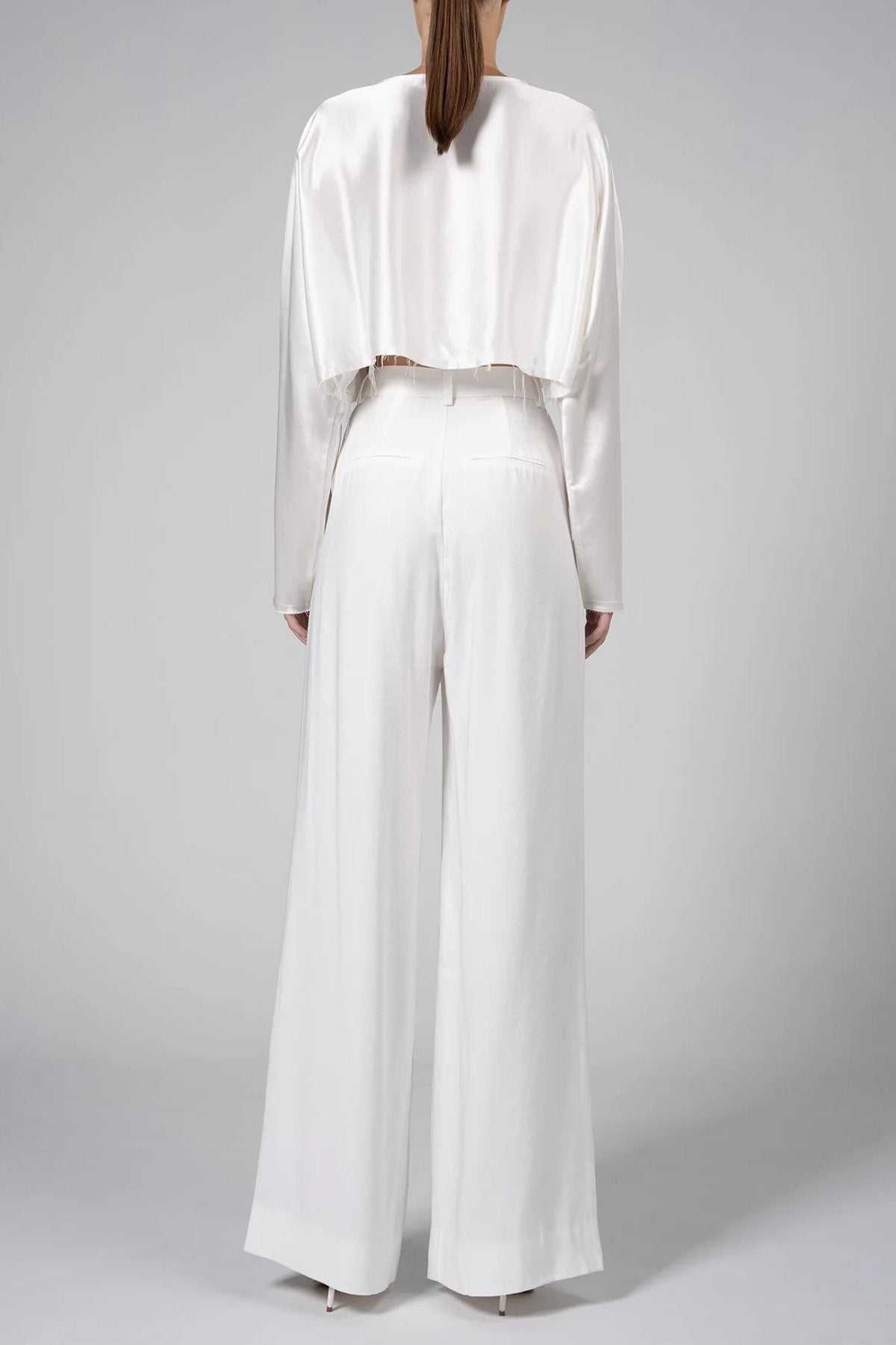 Fabi Wide-Leg Pant in White