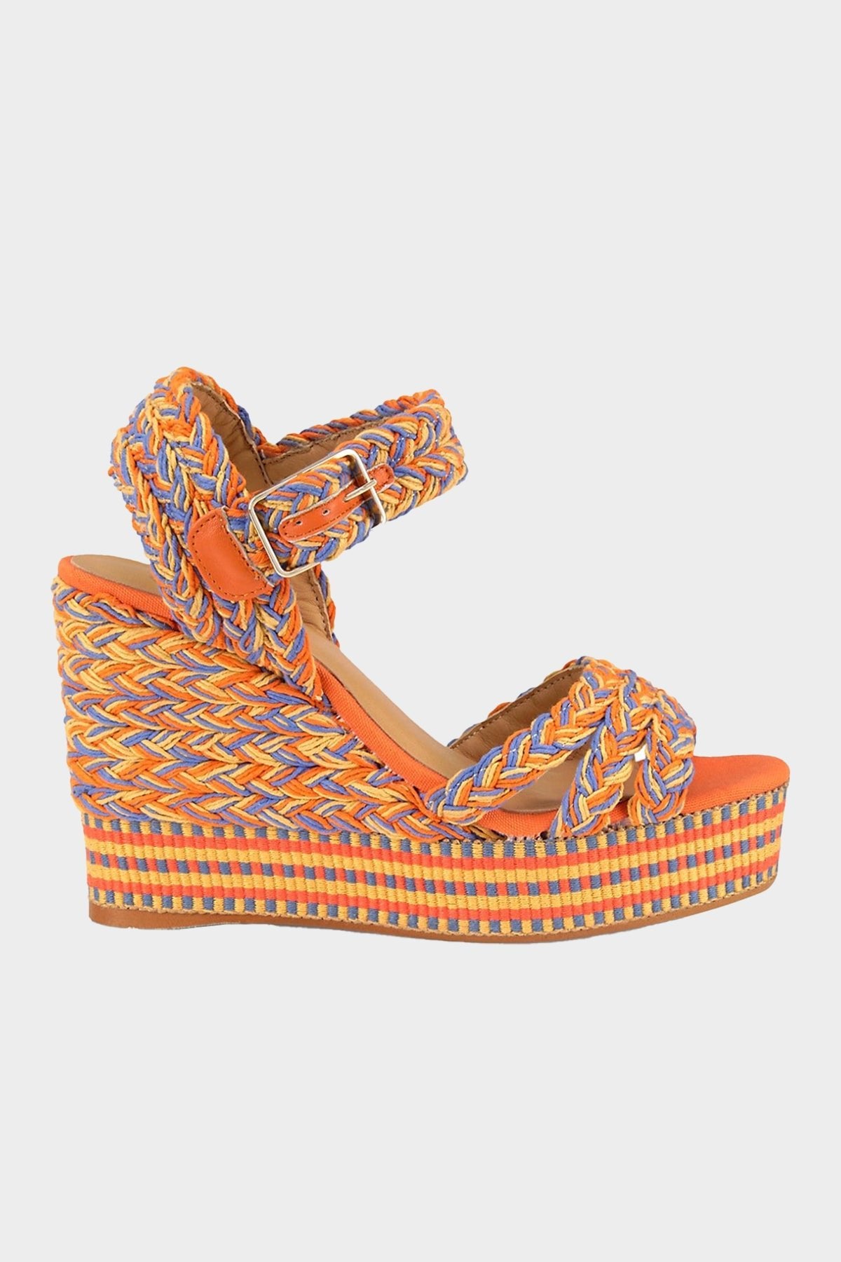 Fabi Platform Sandal in Naranja Multi