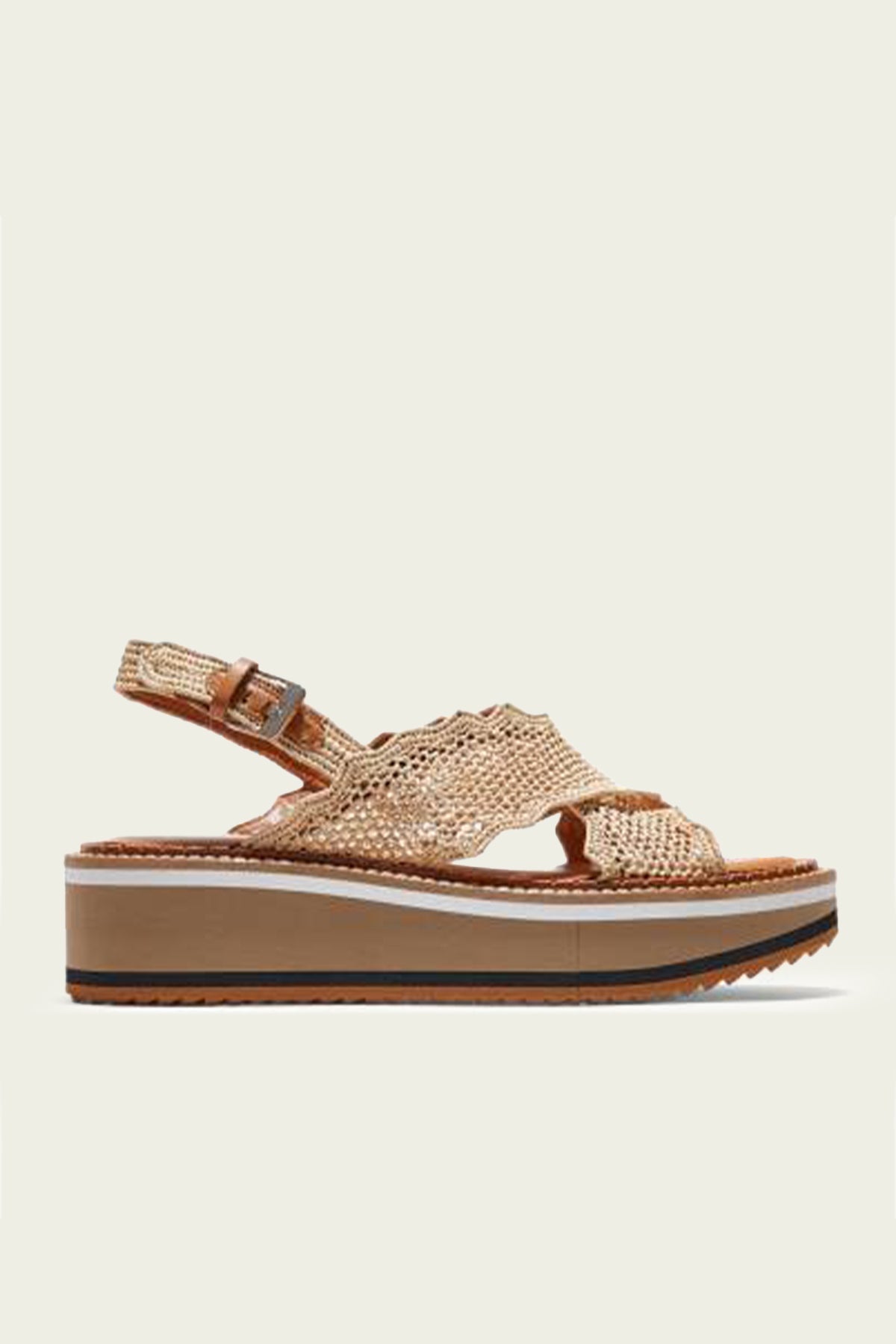 Feel Raffia Platform Sandal in Natural