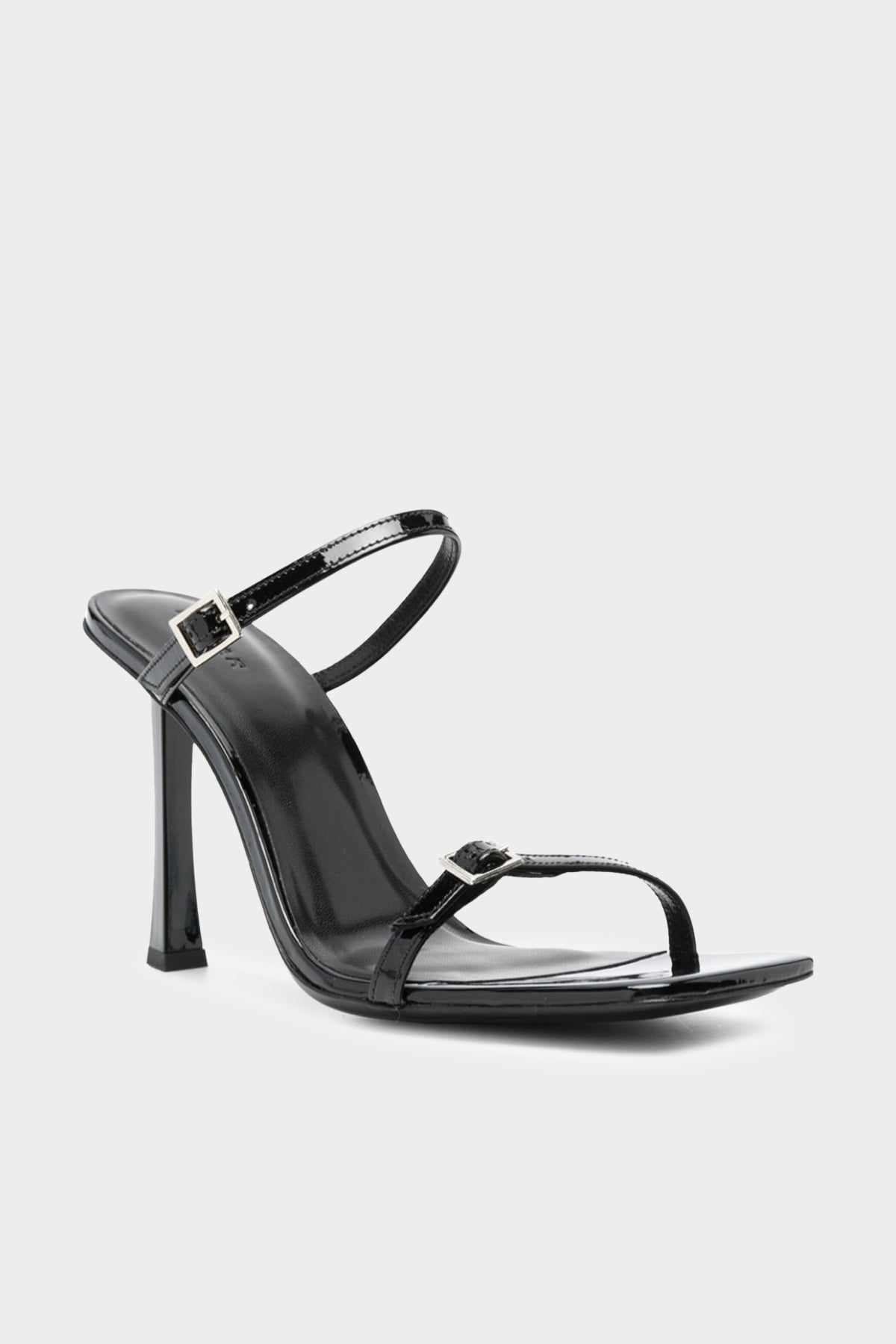 Flick Black Patent Leather Sandal