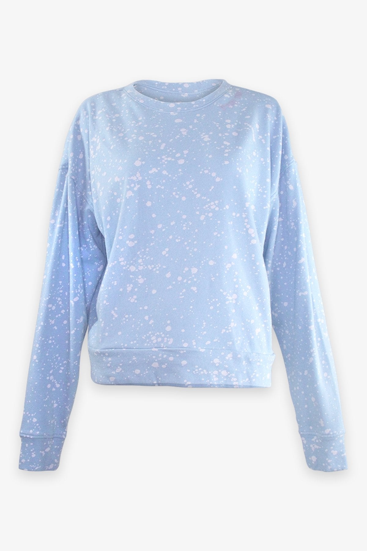 Flick of Brush Long Sleeve Top in Blue