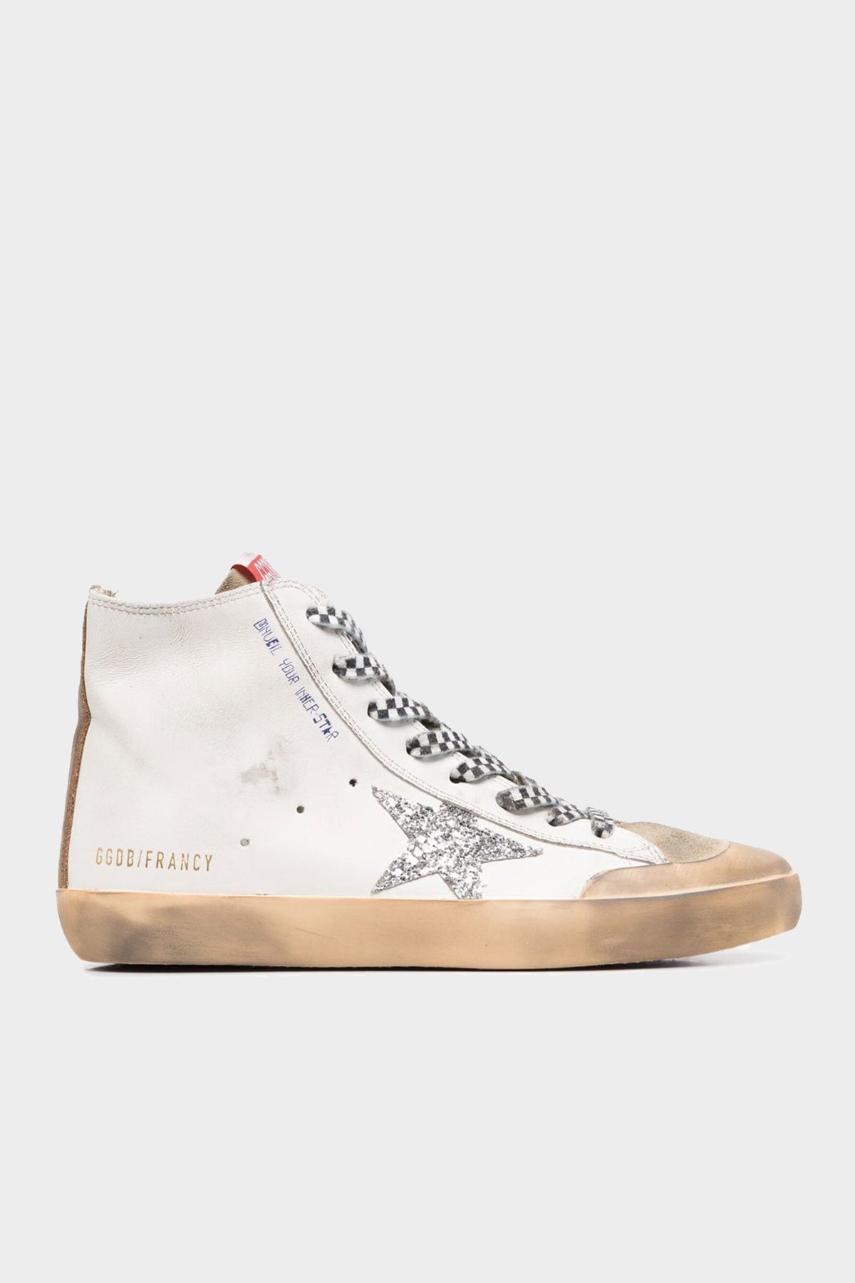 Francy Penstar Glitter Silver Star Leather Sneaker