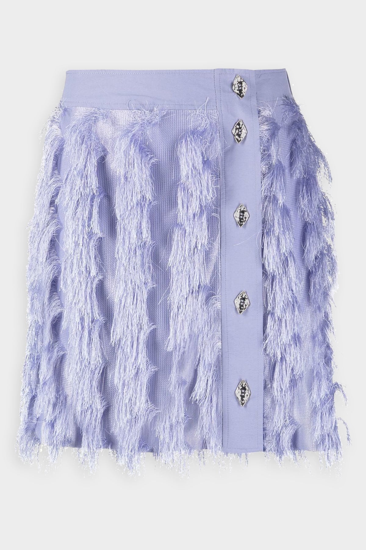 Fringe Mesh Skirt in Persian Violet