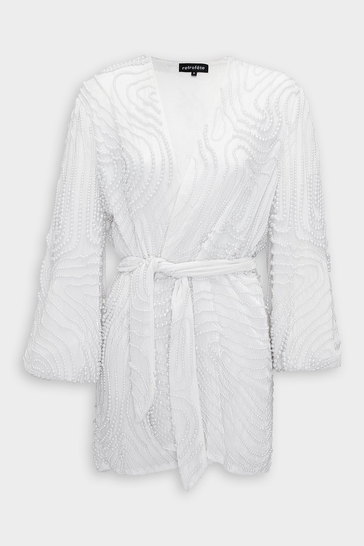 Gabrielle Robe in White Pearl