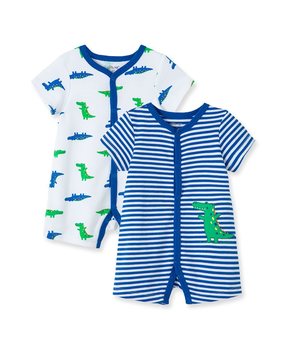 Gator 2-Pack Rompers in Blue