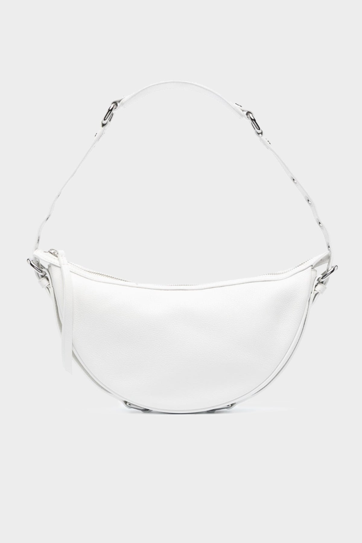 Mini Amira White Flat Grain Leather - BY FAR