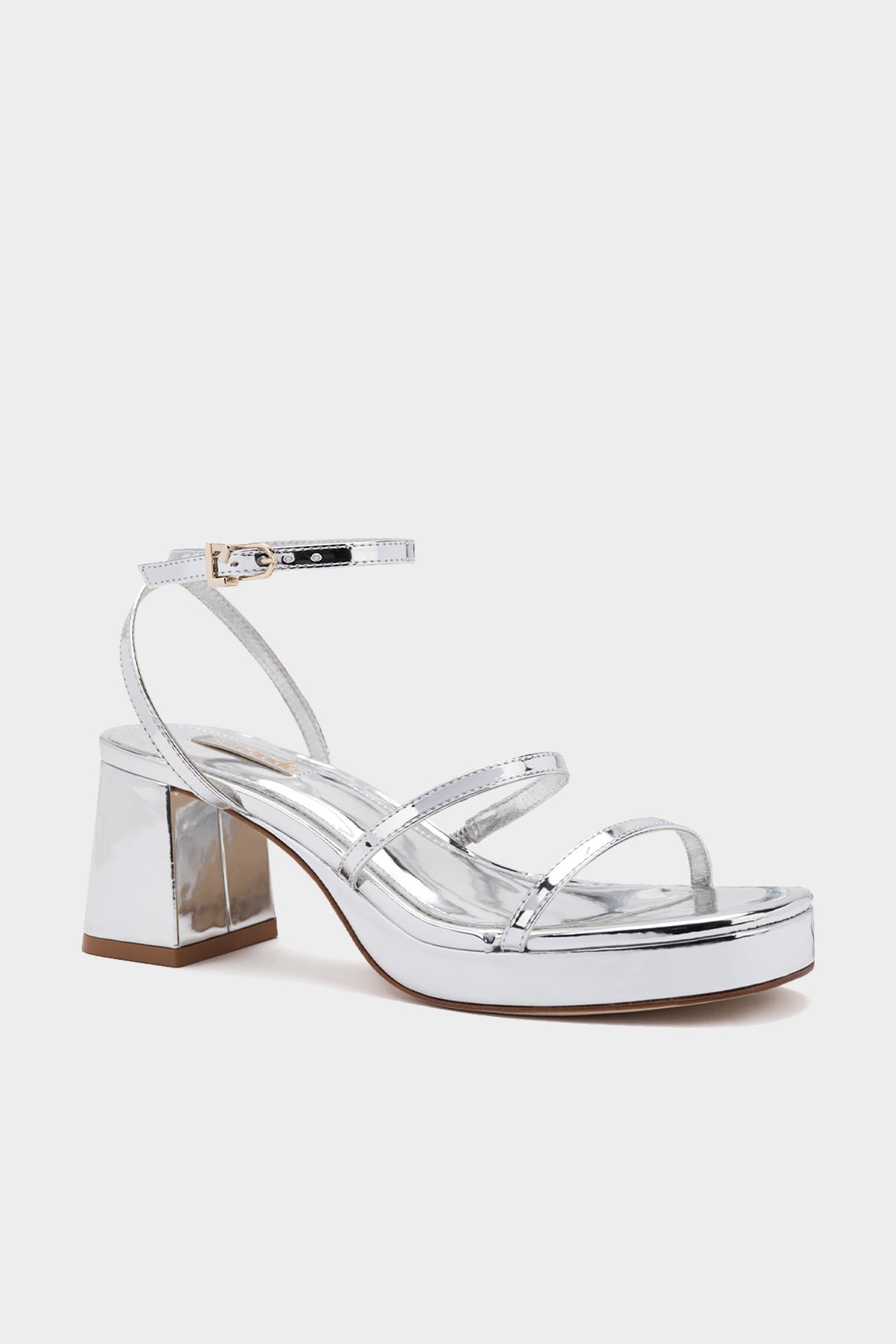 Gio Sandal in Silver Specchio