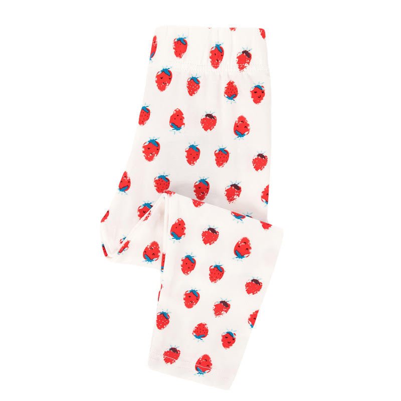 Girls Strawberry Pattern Stretch Trousers