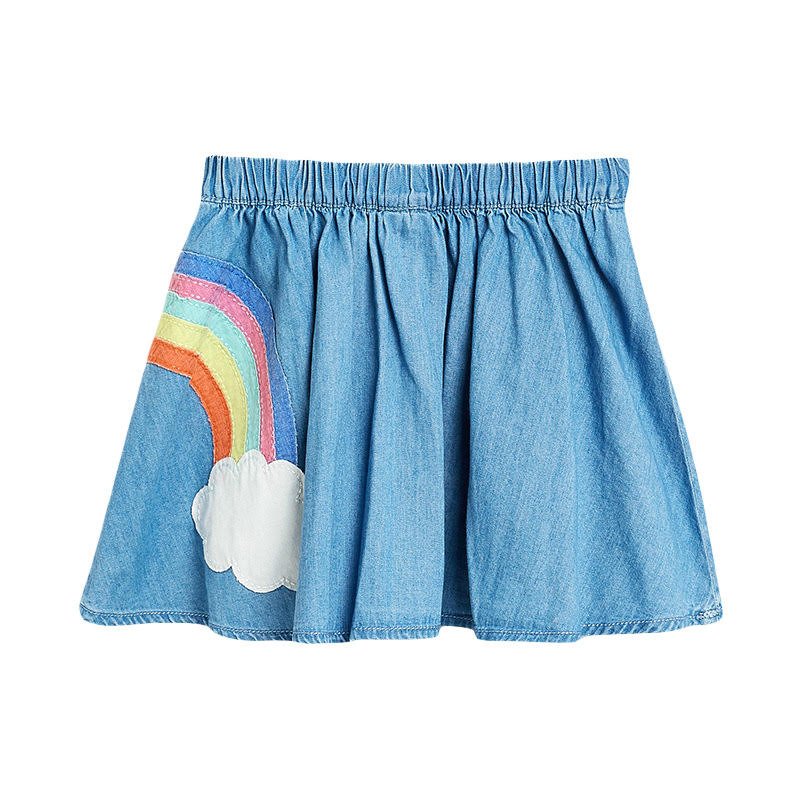 Girls Unicorn Denim Skirt