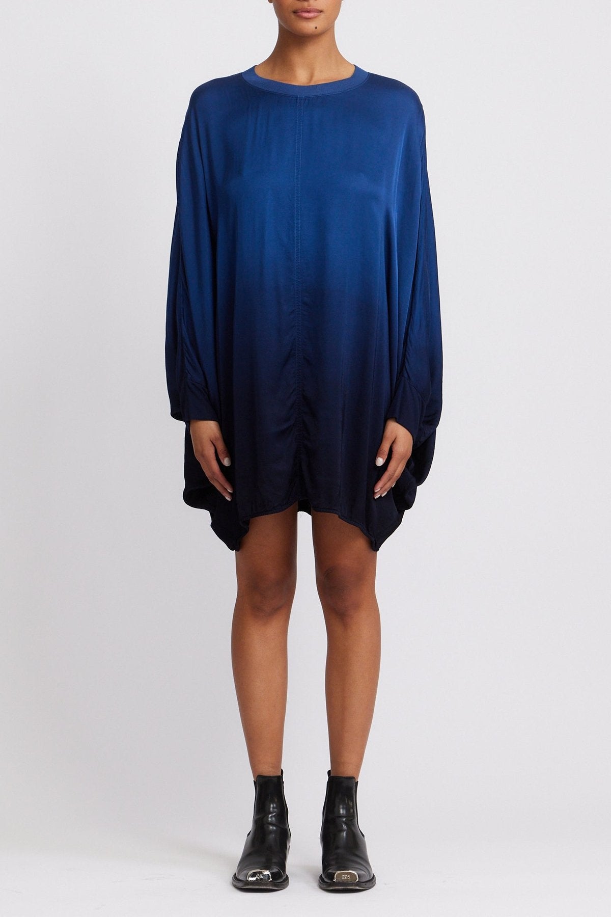 Grace Dress in Indigo Dip Dye