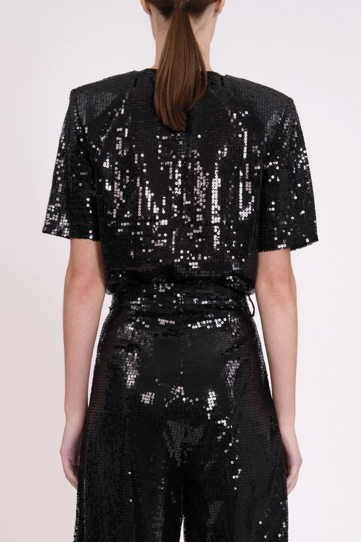 Gracie Sequin Top in Black