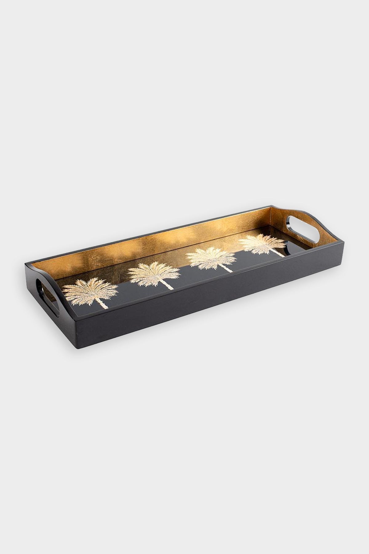 Grand Palms Lacquer Bar Tray in Black