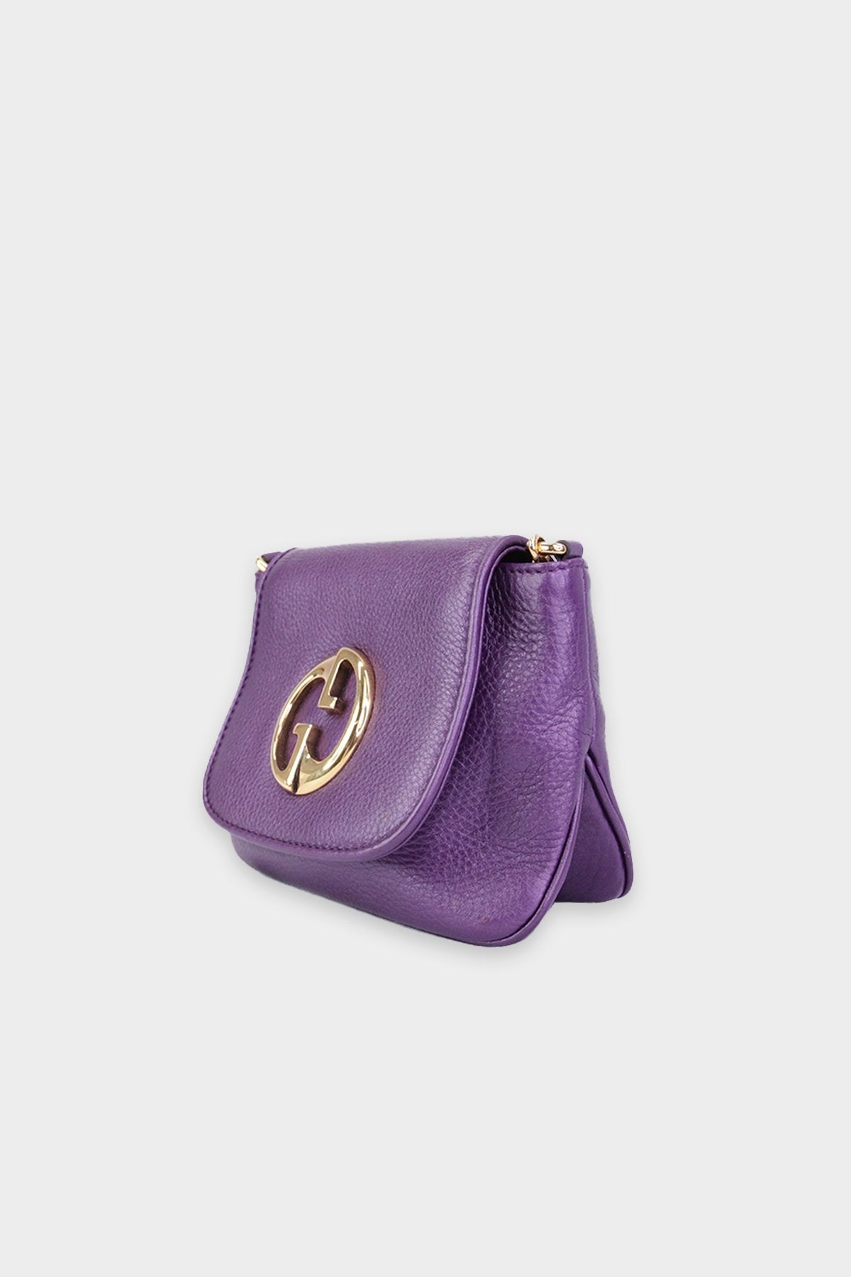 Gucci Purple Mini Handbag with Gold Chain