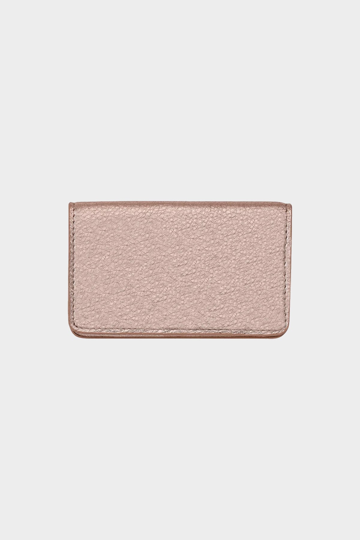 Hard Business Card Case in Rose Gold Metallic