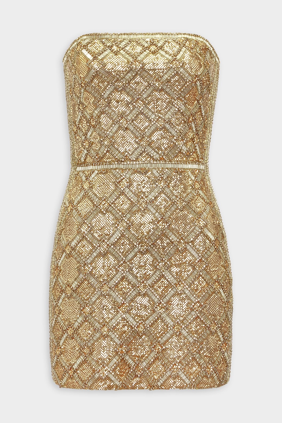 Heather Dress in Gold Chainmail