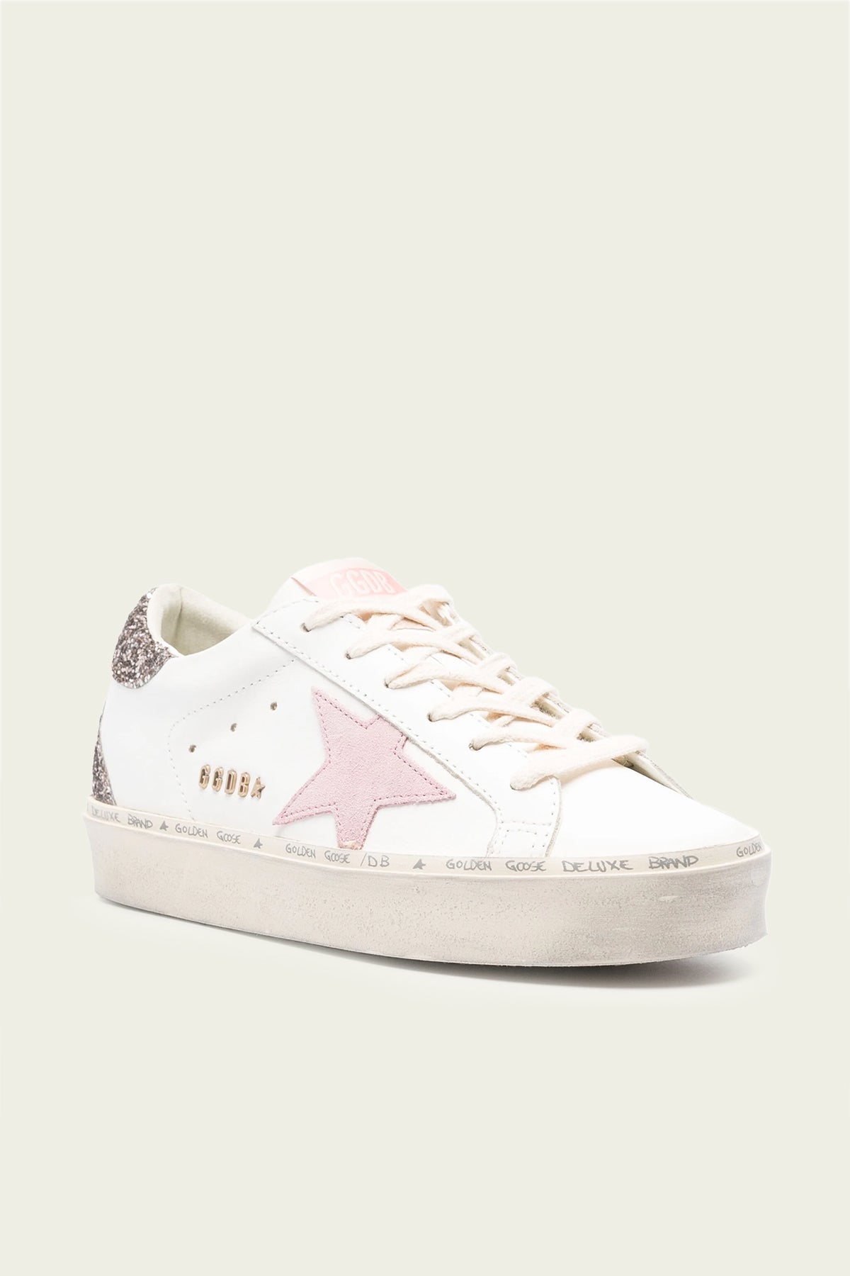 Hi-Star Antique Pink Glitter Leather Sneaker