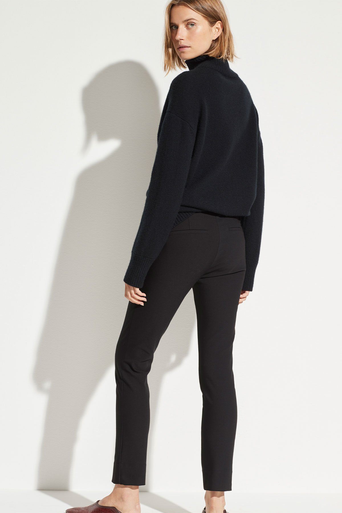 High Rise Cigarette Pant Black