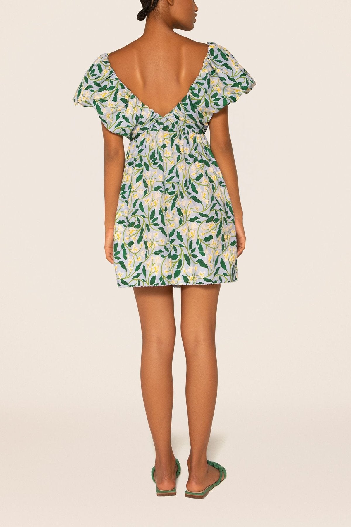 Horizonte Dos Gardenias Celeste Mini Dress