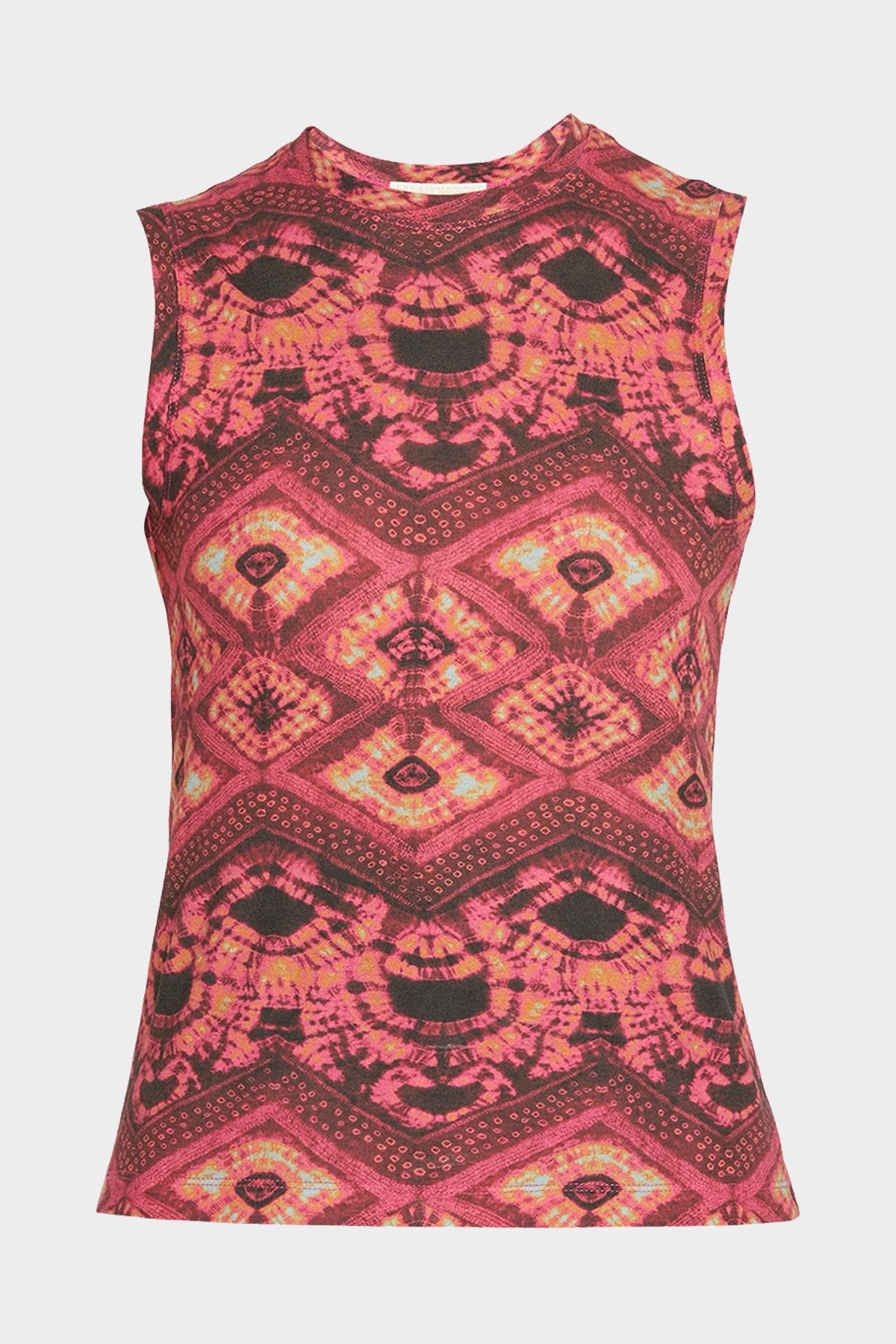 Ines Sleeveless Printed Top in Wild Rose