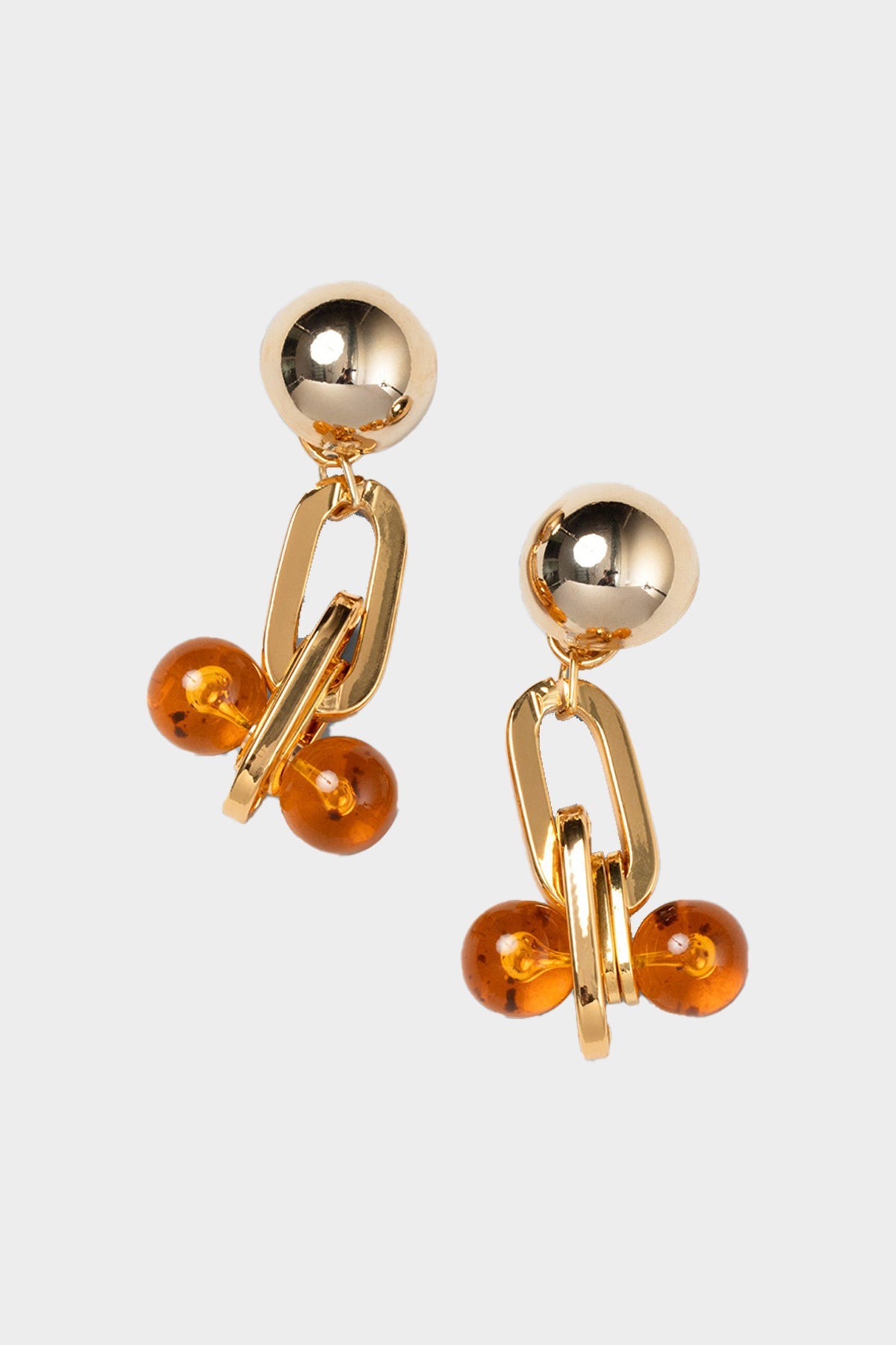 Inti Earrings in Amber