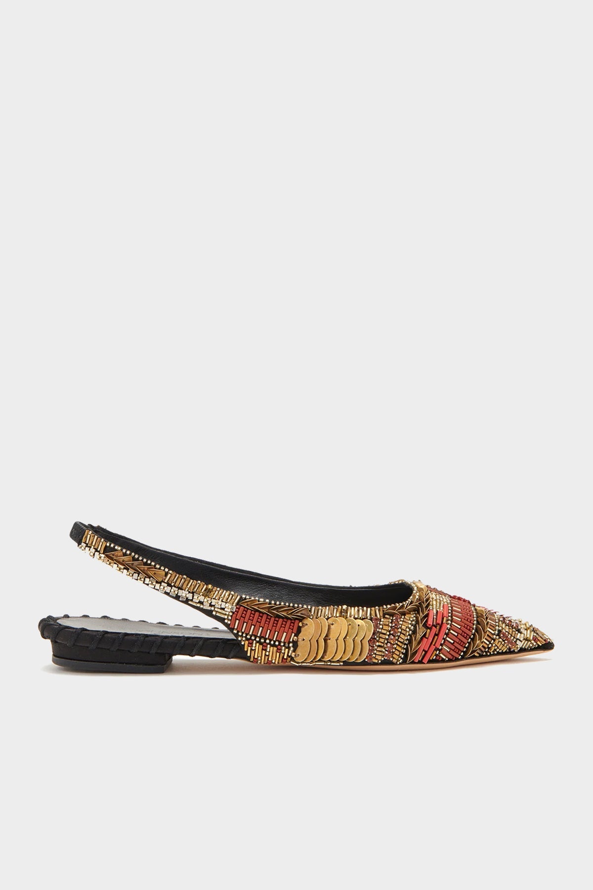 Isadora Embellished Sling Back Flat in Solar