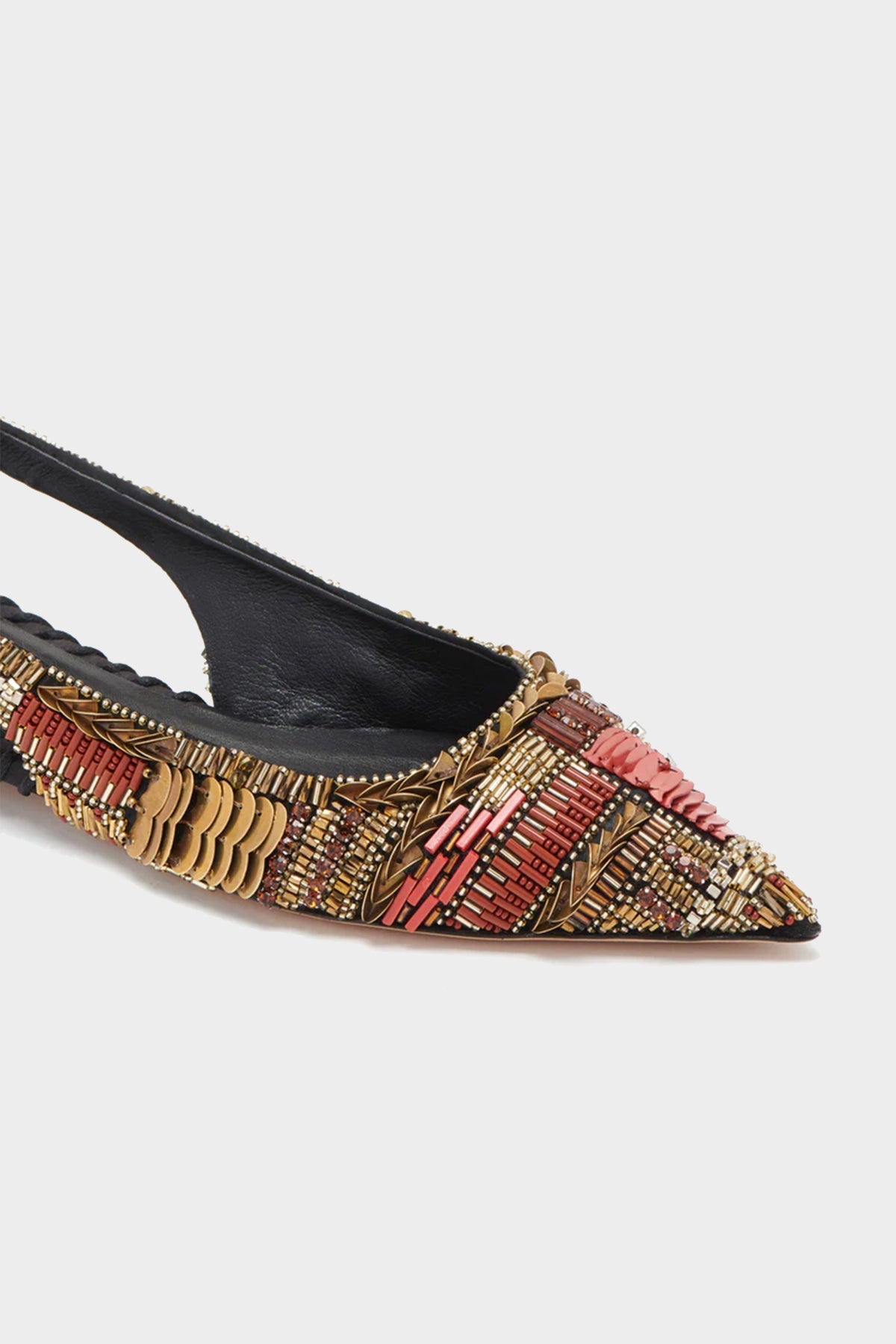 Isadora Embellished Sling Back Flat in Solar