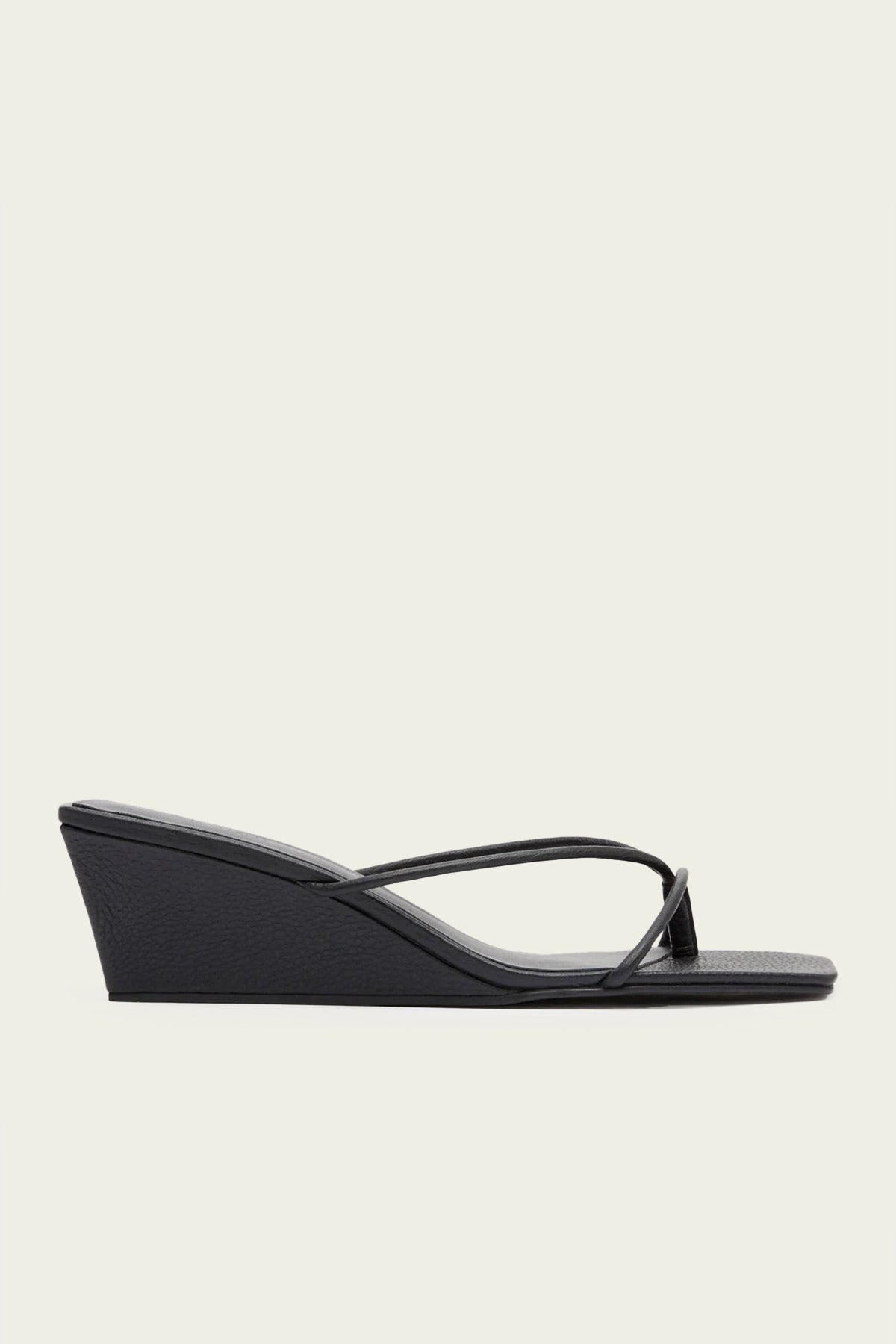 Shop St Agni Minimal Low Wedge In Black