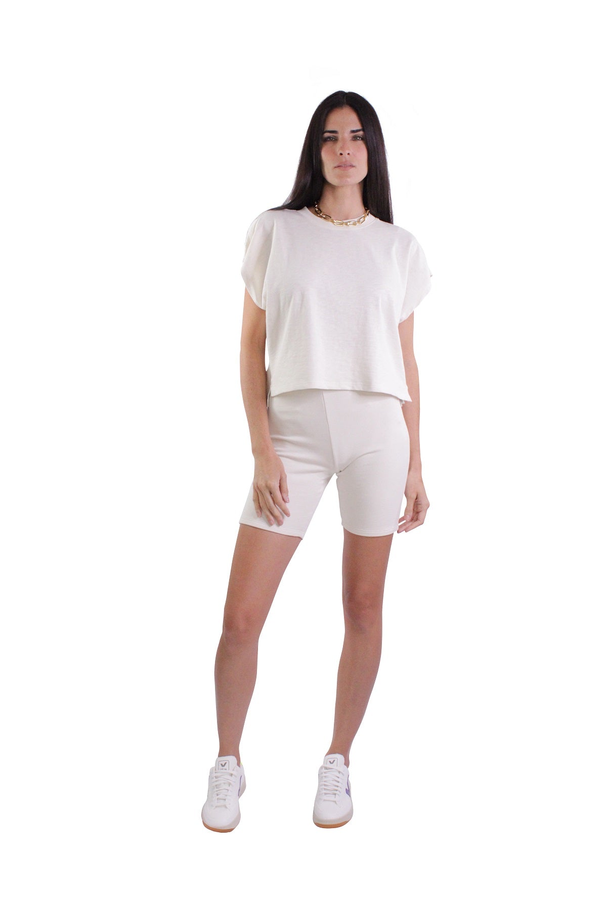 tryk Northern Fahrenheit Off Duty Tee Top in Whisper White