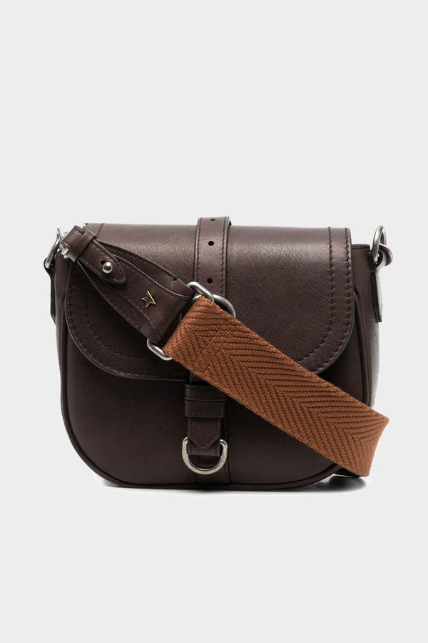 Small Francis Leather Bag in Dark Brown - shop-olivia.com
