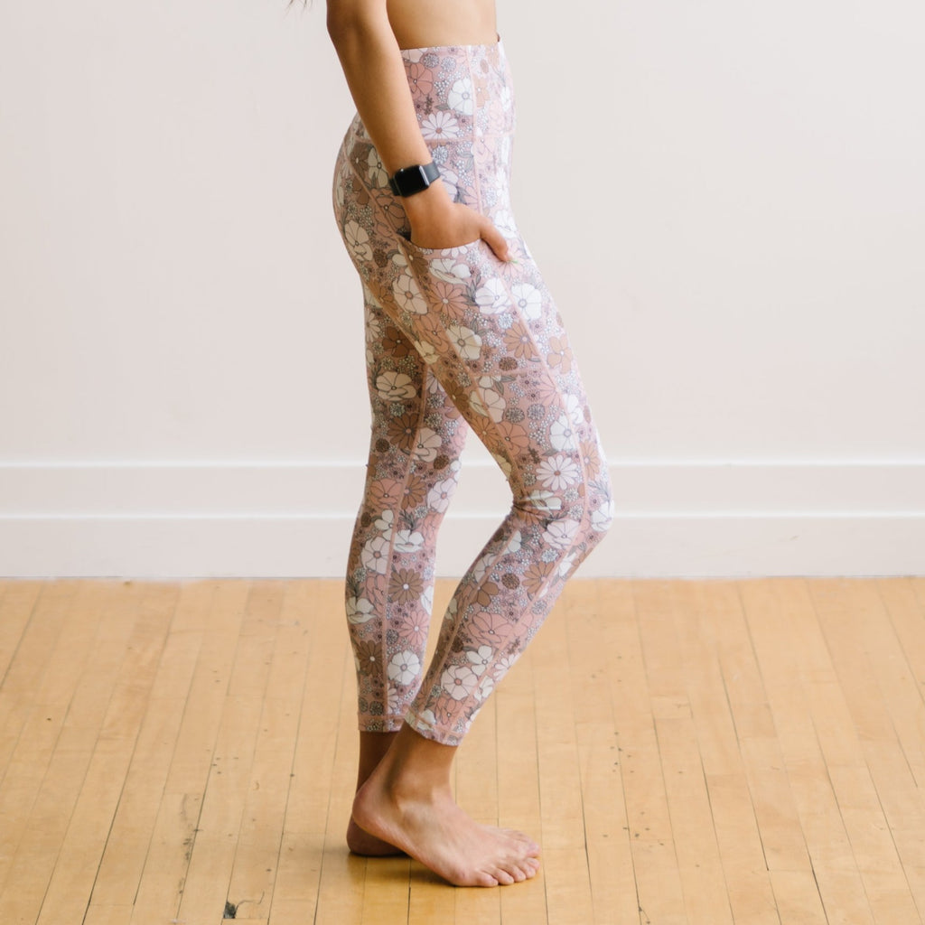 Inspire Leggings - Peach/Purple Ombre