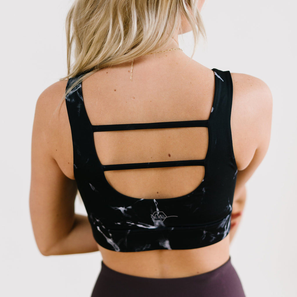 Power Sports Bra - Pink Marble | MT SPORT