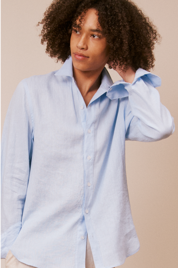 Men's Classic Linen Shirt Pale Blue.png__PID:5afe28a8-9cf2-40be-ad55-918bd8ef4519