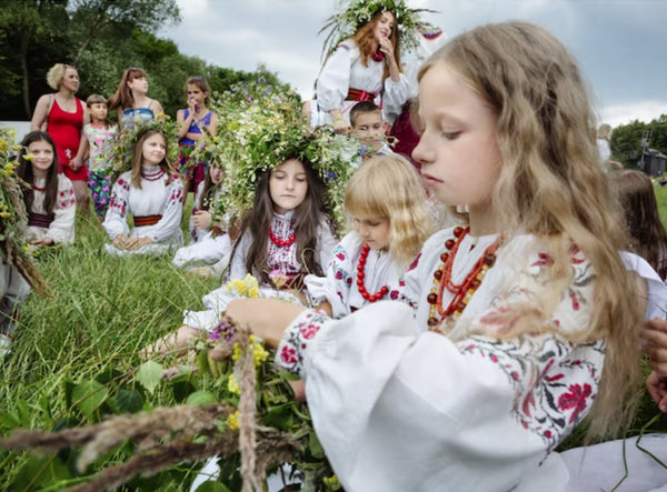 Pagan Children Community making Flower Crown