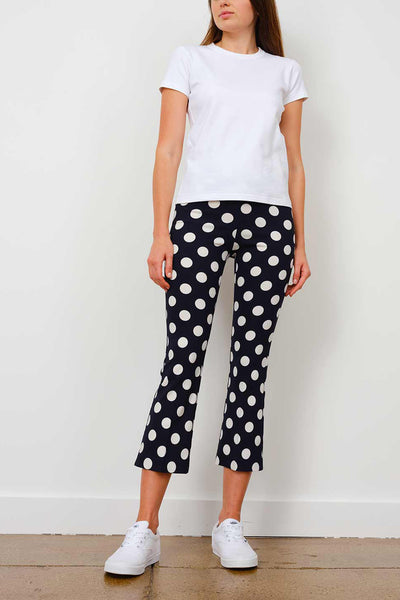 Avenue Montaigne Gingham Leo Cropped Flare Pant