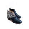 Darzah Ankle Boot in Black and Ecru
