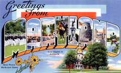 Greetings from Maryland Postcards