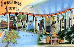 Greetings from Massachusetts Postcards